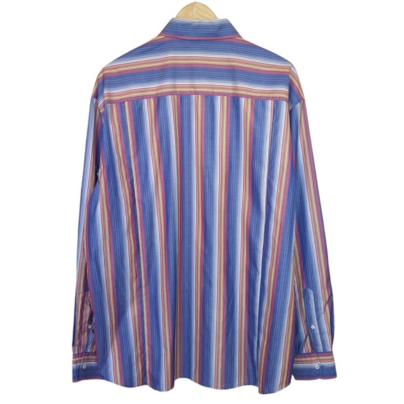 Paul  & Shark Yachting Men’s Striped Multi-colour Long Sleeve Shirt - Picture 2 of 9